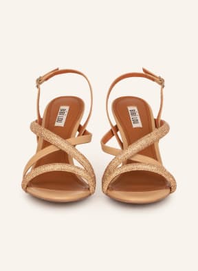 BIBI LOU Sandals with decorative gems, Color: CAMEL (Image 1)