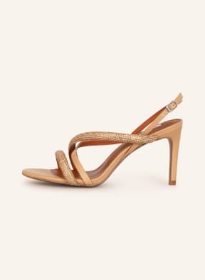 BIBI LOU Sandals with decorative gems, Color: CAMEL (Image 1)