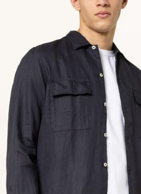 Marc O'Polo Linen overshirt, Color: DARK BLUE (Image 1)