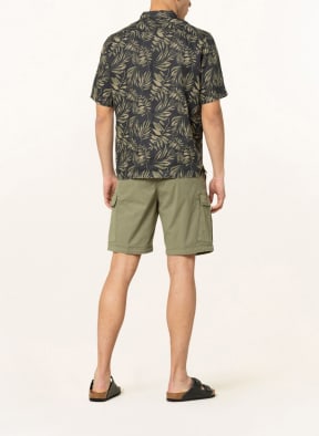 Marc O'Polo Short-sleeved shirt regular fit made of linen, Color: DARK GRAY/ OLIVE/ LIGHT GREEN (Image 1)