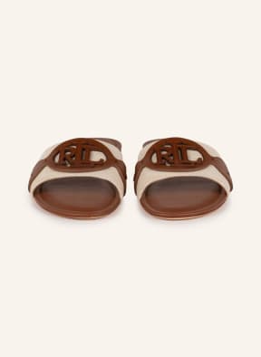 LAUREN RALPH LAUREN Slides ALEGRA, Color: BROWN/ CREAM (Image 1)