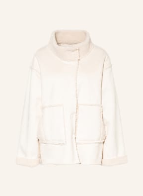 MARC AUREL Kunstfell-Jacke im Materialmix , Farbe: CREME (Bild 1)