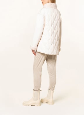MARC AUREL Kunstfell-Jacke im Materialmix , Farbe: CREME (Bild 1)