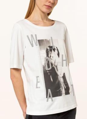 MARC AUREL T-Shirt mit Schmucksteinen, Farbe: WEISS (Bild 1)