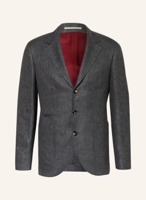 BRUNELLO CUCINELLI Anzugsakko Extra Slim Fit mit Leinen, Farbe: GRAU (Bild 1)