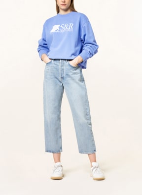 SPORTY & RICH Sweatshirt, Color: LIGHT BLUE/ WHITE (Image 1)