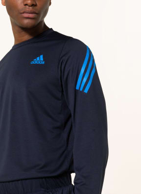 adidas Long sleeve shirt TRAINING ICONS with mesh, Color: DARK BLUE/ BLUE (Image 1)
