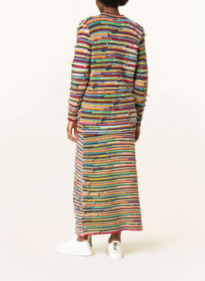 Chloé Oversized-Strickjacke aus Cashmere , Farbe: HELLGELB/ HELLGRÜN/ DUNKELBLAU (Bild 1)