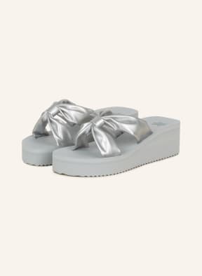 flip*flop Platform slides , Color: LIGHT BLUE/ SILVER (Image 1)