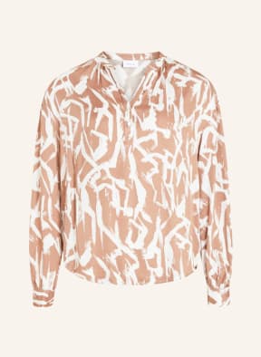 VILA Blouse-style shirt, Color: LIGHT BROWN/ WHITE (Image 1)