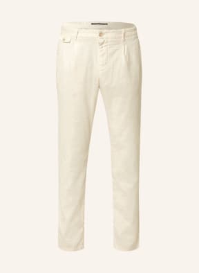ALBERTO Chinos KEN tapered fit with linen , Color: CREAM (Image 1)