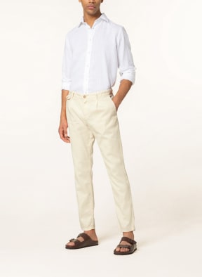 ALBERTO Chinos KEN tapered fit with linen , Color: CREAM (Image 1)