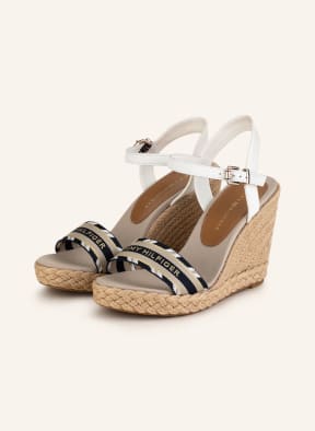TOMMY HILFIGER Wedges, Color: WHITE/ DARK BLUE/ BEIGE (Image 1)