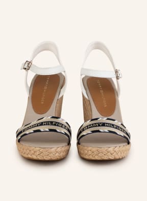 TOMMY HILFIGER Wedges, Color: WHITE/ DARK BLUE/ BEIGE (Image 1)