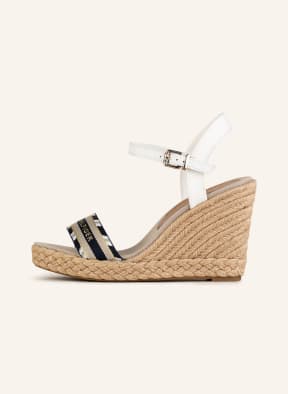 TOMMY HILFIGER Wedges, Color: WHITE/ DARK BLUE/ BEIGE (Image 1)