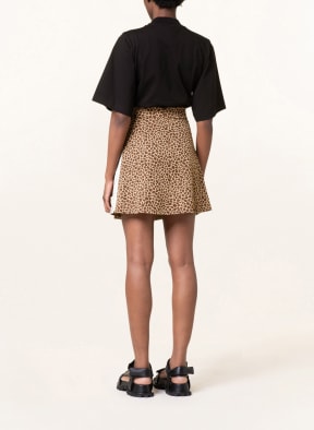 Palm Angels Skirt with tuxedo stripe, Color: BEIGE/ BROWN (Image 1)