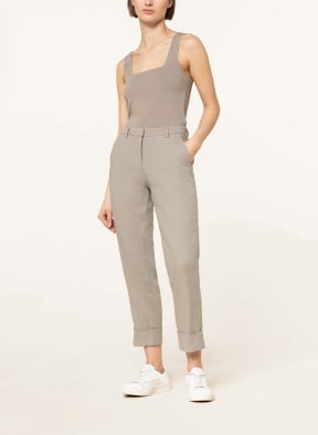 CAMBIO 7/8-chinos KRYSTAL with linen , Color: TAUPE (Image 1)