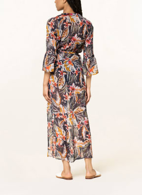 CYELL Kimono BOTANIC BEAUTY with 3/4 sleeves, Color: BLACK/ RED/ ORANGE (Image 1)