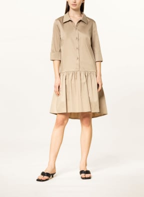 Ana Alcazar Dress with 3/4 sleeve, Color: BEIGE (Image 1)