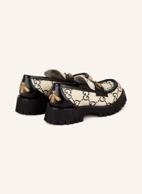 GUCCI Platform loafers 1955 HORSEBIT, Color: WHITE/ BLACK (Image 1)