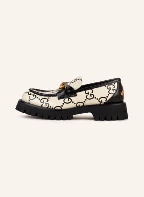 GUCCI Platform loafers 1955 HORSEBIT, Color: WHITE/ BLACK (Image 1)
