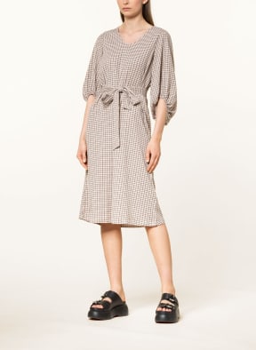 ICHI Kleid IHJUNCA mit 3/4-Arm, Farbe: BEIGE/ SCHWARZ (Bild 1)