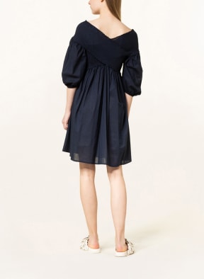 studiofavn Off-shoulder dress ROBYN with 3/4 sleeve, Color: DARK BLUE (Image 1)