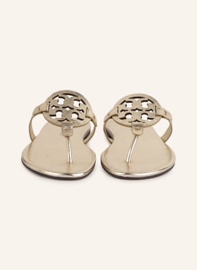 Gold tory burch top flip flops