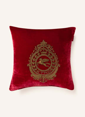 ETRO Home Velvet decorative cushion, Color: DARK RED (Image 1)
