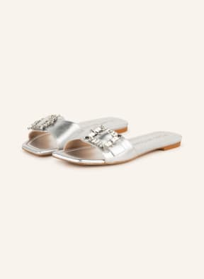 STUART WEITZMAN Slides SHINE, Color: SILVER (Image 1)