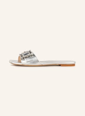 STUART WEITZMAN Slides SHINE, Color: SILVER (Image 1)
