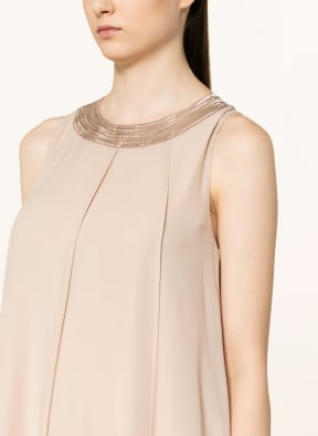 ANTONELLI firenze Silk dress with sequins and glitter yarn, Color: BEIGE (Image 1)