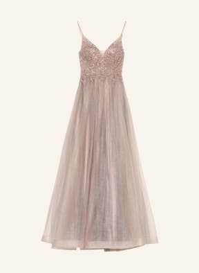 unique Evening dress with decorative gems , Color: ROSE/ SILVER (Image 1)