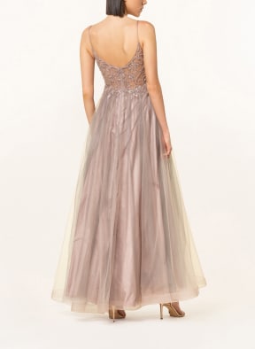 unique Evening dress with decorative gems , Color: ROSE/ SILVER (Image 1)