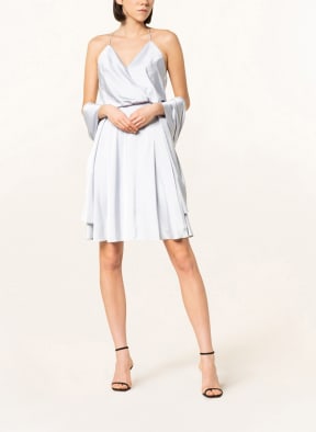 unique Cocktail dress with stole, Color: LIGHT BLUE (Image 1)