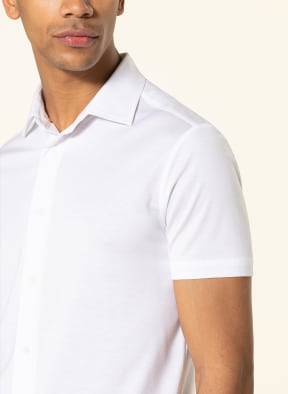 EMPORIO ARMANI Short-sleeved shirt slim fit in jersey, Color: WHITE (Image 1)