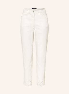 Betty Barclay 7/8 trousers with decorative gems, Color: WHITE (Image 1)