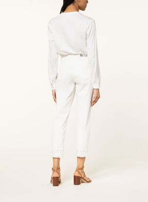 Betty Barclay 7/8 trousers with decorative gems, Color: WHITE (Image 1)