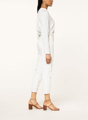 Betty Barclay 7/8 trousers with decorative gems, Color: WHITE (Image 1)