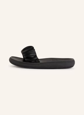 ANCIENT GREEK SANDALS Slides SCRUNCHIE TAYGETE in black