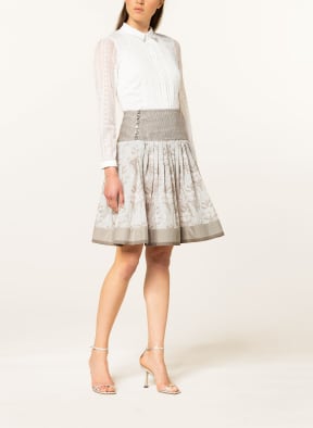ROCKMACHERIN Trachten skirt MAUABLEAME Young, Color: TAUPE/ LIGHT GRAY/ WHITE (Image 1)