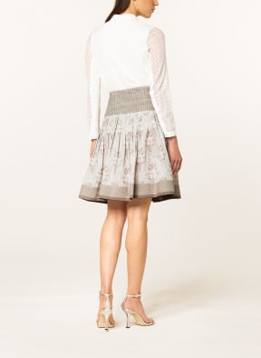 ROCKMACHERIN Trachten skirt MAUABLEAME Young, Color: TAUPE/ LIGHT GRAY/ WHITE (Image 1)