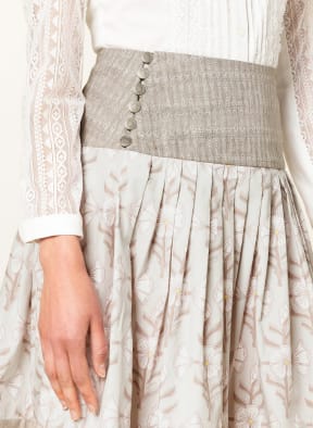 ROCKMACHERIN Trachten skirt MAUABLEAME Young, Color: TAUPE/ LIGHT GRAY/ WHITE (Image 1)