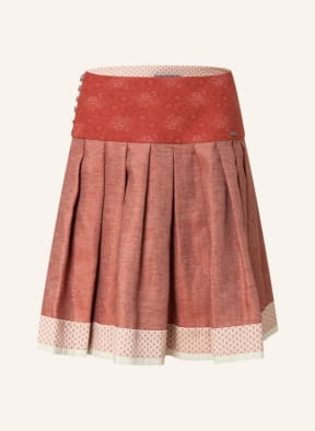 ROCKMACHERIN Trachten skirt ZIAGLSTOA Young, Color: DARK ORANGE/ CREAM (Image 1)