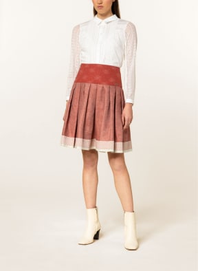 ROCKMACHERIN Trachten skirt ZIAGLSTOA Young, Color: DARK ORANGE/ CREAM (Image 1)