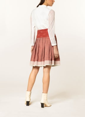 ROCKMACHERIN Trachten skirt ZIAGLSTOA Young, Color: DARK ORANGE/ CREAM (Image 1)