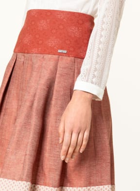 ROCKMACHERIN Trachten skirt ZIAGLSTOA Young, Color: DARK ORANGE/ CREAM (Image 1)
