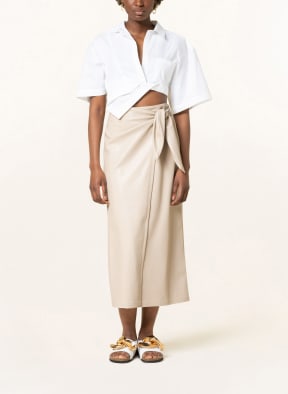 Nanushka Wrap skirt AMAS in leather look, Color: BEIGE (Image 1)