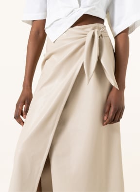 Nanushka Wrap skirt AMAS in leather look, Color: BEIGE (Image 1)
