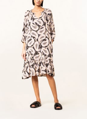 FREEQUENT Dress FQPAISEY with 3/4 sleeves, Color: LIGHT PURPLE/ BLACK/ LIGHT YELLOW (Image 1)